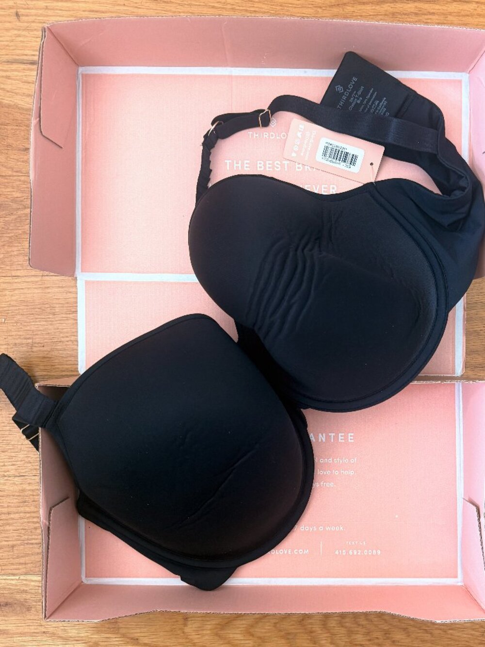 Thirdlove Classic Black T-Shirt Bra NWT